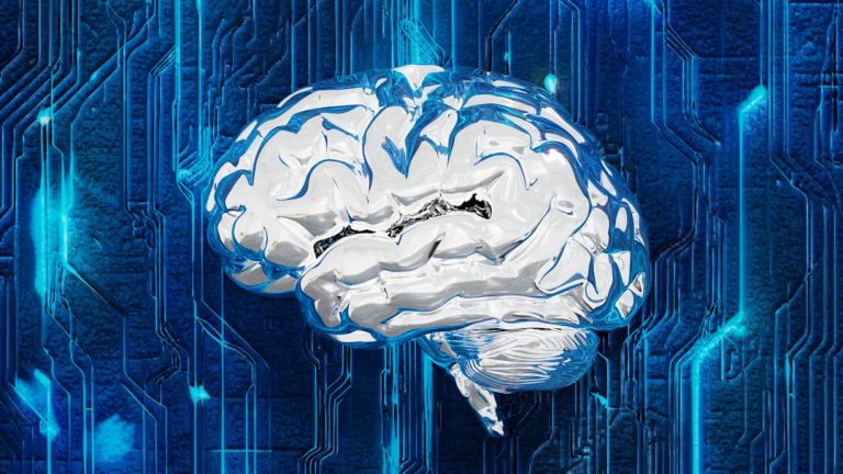 Uma Placa De Circuito De Computador Com Um Cerebro Nela _jg8xh2SsXQ